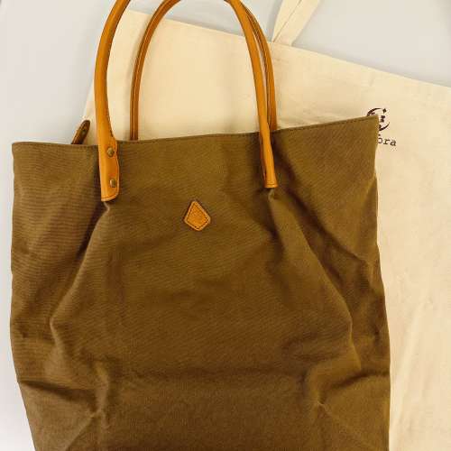 日本品牌kissora 日本制手作皮革布雙用袋(2024) 全新!