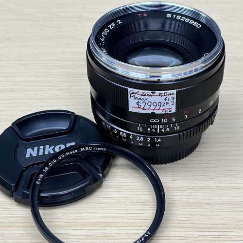 98% New Carl Zeiss Planar 50mm f1.4 ZF.2 手動鏡頭, 深水埗門市可購買