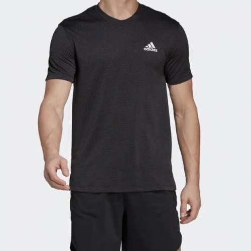 adidas男裝休閒百搭舒適透氣運動健身上衣短袖男裝
