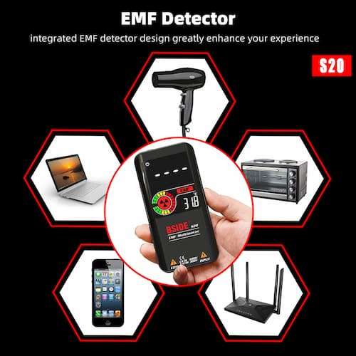 專業數位萬用電錶智慧 9999 EMF 萬能測試儀直流交流電壓電容器歐姆二極體帶電測試...