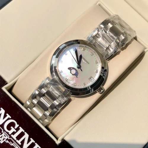 浪琴LONGINE心月系列，月相女士石英腕表