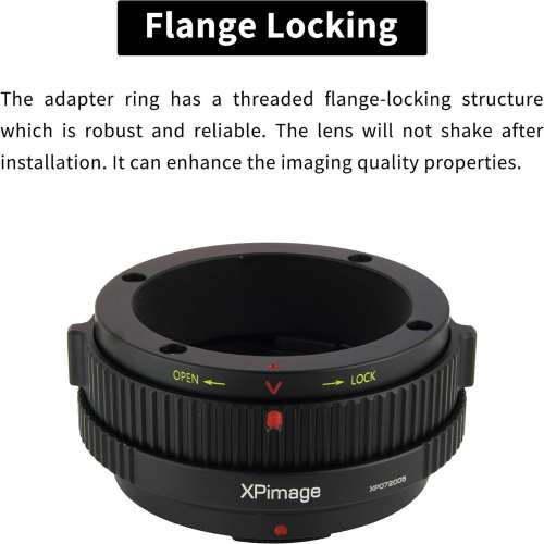 Xpimage Locking Adapter For Kinoptik Cameflex Lens To Fujifilm X-Mount Mirrorles