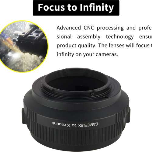 Xpimage Locking Adapter For Kinoptik Cameflex Lens To Fujifilm X-Mount Mirrorles