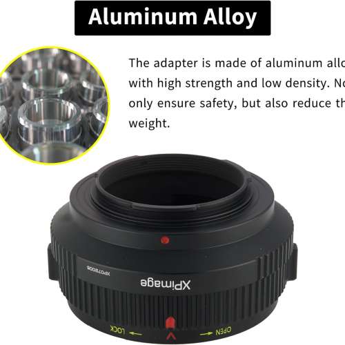 Xpimage Locking Adapter For Kinoptik Cameflex Lens To Fujifilm X-Mount Mirrorles