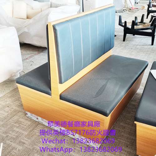 餐館卡位沙發梳化訂製,茶餐西餐廳沙發座椅訂造,港式餐館卡位梳化倉訂做,阻燃皮革沙...