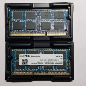2 PCS of mushkin DDR3 8GB (TOTAL 16GB) 1600MHz 1,5V NOTEBOOK RAM