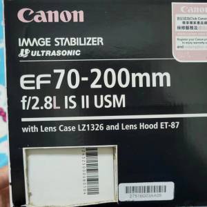 Canon 佳能 70 200mm f2.8L 二代 IS USM