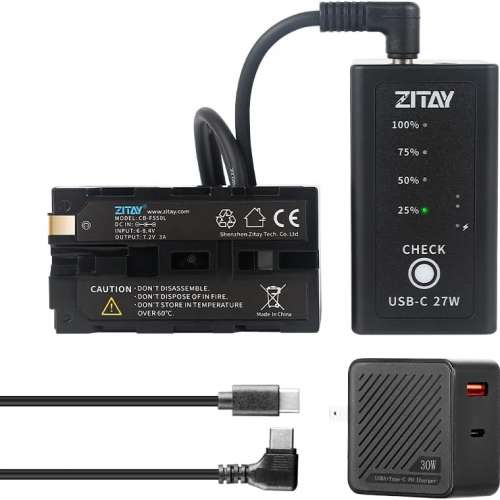 Zitay SONY L-Series NP-F970C Type-C Input Rechargeable Lithium-Ion Battery 代...