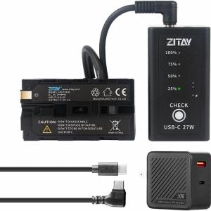 Zitay SONY L-Series NP-F970C Type-C Input Rechargeable Lithium-Ion Battery 代...