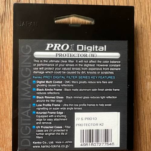 99.9% KENKO PRO1 DIGITAL PROTECTOR (W) 77mm 鏡頭 偏光鏡 過濾鏡 保護鏡