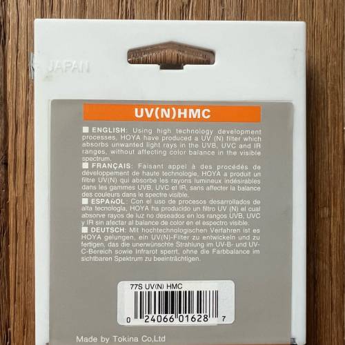 99.9% HOYA HMC UV(N) 77mm LENS FILTER 鏡頭 偏光鏡 保護鏡 過濾鏡