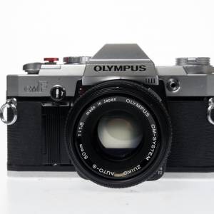 Olympus OMF 35mm SLR Film Camera with OM-System Zuiko Auto-S 50mm f/1.8 Lens