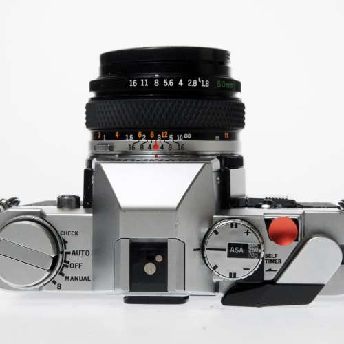 Olympus OMF 35mm SLR Film Camera with OM-System Zuiko Auto-S 50mm f/1.8 Lens