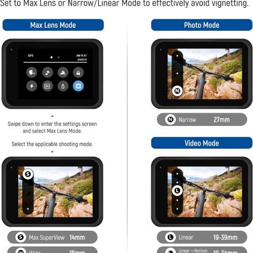 NEEWER LS-37 170&deg; Ultra Wide Angle Lens For GoPro Hero 12 / 11 / 10 / 9