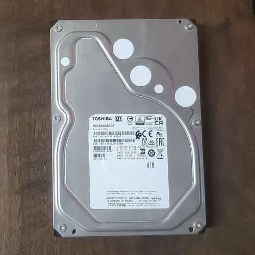 Toshiba 東芝 Enterprise 8TB HDD (MG08ADA800E)