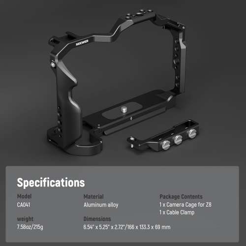 NEEWER CA041 Camera Cage For Nikon Z8 專用相機籠