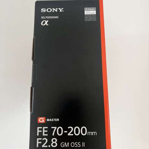 全新行貨 Sony FE 70-200mm F2.8 GM OSS II (30/04/2024 購自Sony Store)