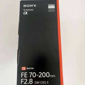 全新行貨 Sony FE 70-200mm F2.8 GM OSS II (30/04/2024 購自Sony Store)