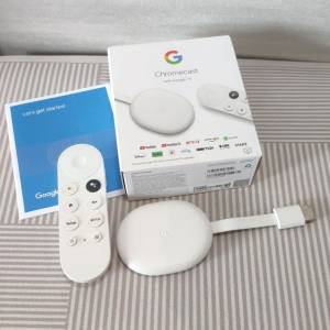 99%新 Google Chromecast with Google TV 4K 串流播放裝置 (白色) #GA01919-US