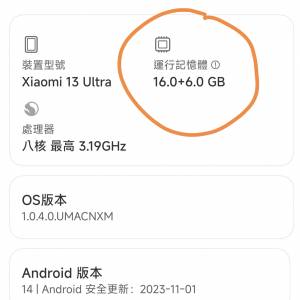 出售Xiaomi 小米 13 Ultra 綠色 16+512GB 二手