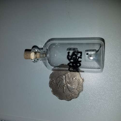 1990 年時代 美國 Las Vegas 拉斯維加斯 迷你 骰仔 玻璃樽瓶 裝飾品 配件 Year 199...