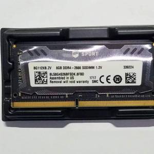 micron BALLISTIX 8GB DDR4 2666 SODIMM 1.2V sport