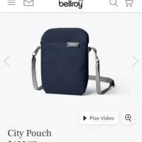 100%全新 Bellroy City pouch 斜孭袋，Navy 色
