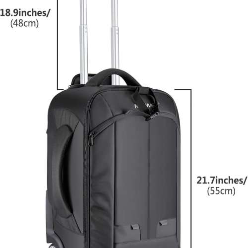Neewer NW-3300 2-in-1 Convertible Wheeled Camera Backpack, Rolling Luggage Case