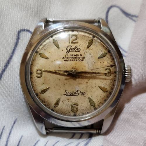 50年代瑞士gala(卡萊)軍錶
