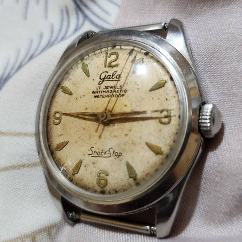 50年代瑞士gala(卡萊)軍錶
