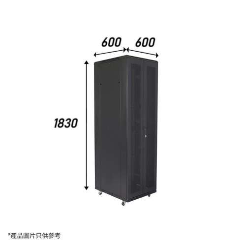 aMagic MC486-6637B 黑色37U雙開網門網絡 / 數據伺服器機櫃 (特寬內籠)