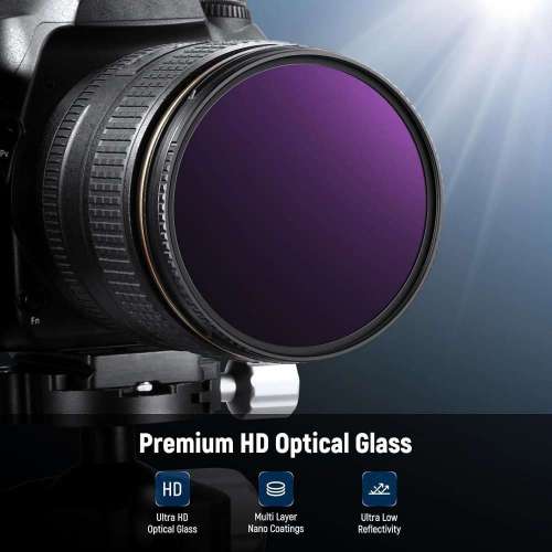 Neewer ND100000 Lens Filter 16.5-Stop Fixed Neutral Density Filter (49mm-95mm)