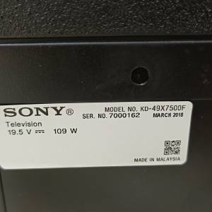 NOT Function Sony TV: KD-49X7500F for sale