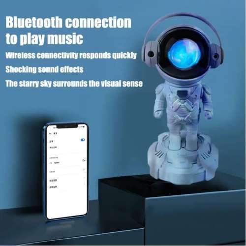 Active-Lights Astronaut Galaxy Star Projector with Bluetooth Speaker