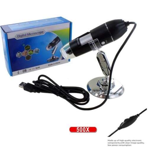 HD USB Digital Microscope With Stand 電子顯微鏡 (500x、1000x、1600x)