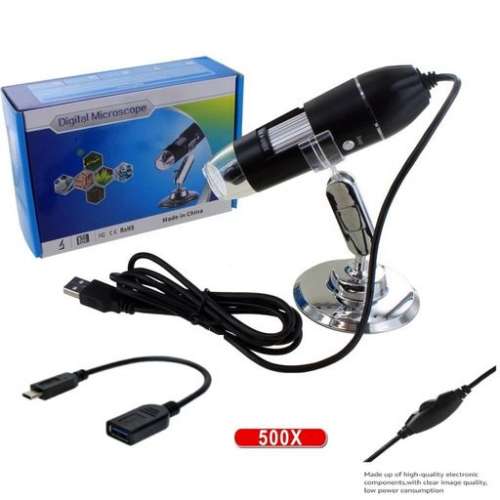 HD USB Digital Microscope With Stand 電子顯微鏡 (500x、1000x、1600x)
