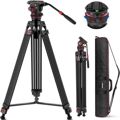 NEEWER TP76 197cm / 78" Pro Video Tripod Carbon Fiber