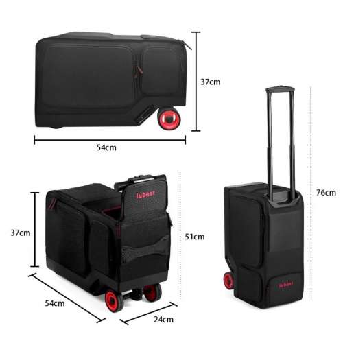 iubest - Black 20-inch 36-55L Electric Riding Suitcase removable battery suitcas