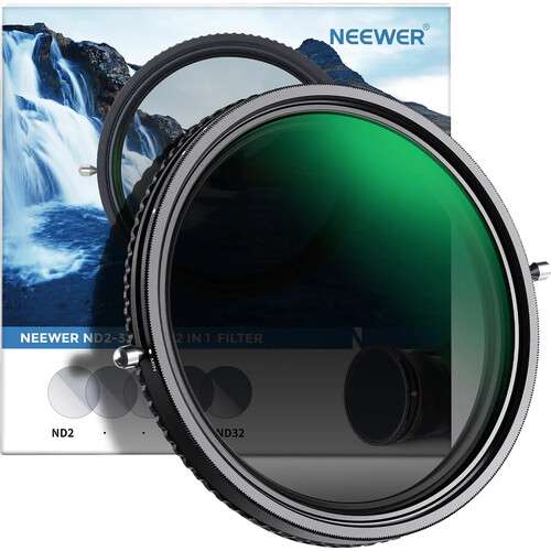 Neewer 2-in-1 Variable ND2-ND32 & CPL Filter (37mm -82mm) 偏光連可調減光濾鏡