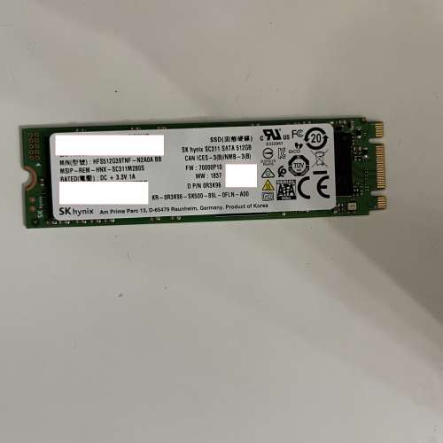 SK Hynix 512G M2 SATA SSD Drive