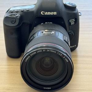 Canon 5D Mark III camera body + Canon 24-70mm F2.8 lens