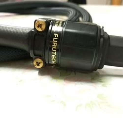 Furutech 古河英制三腳發燒級金頭電源線鍍金/鍍銠頭1.8M power cable.