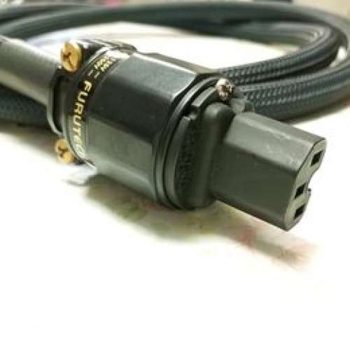 Furutech 古河英制三腳發燒級金頭電源線鍍金/鍍銠頭1.8M power cable.