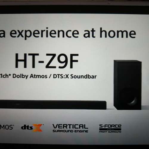 SONY HT-Z9F十SA-Z9R無線後置十無線超低音Soundbar1套(85%新100%全正常)