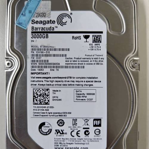 seagate 3TB hard disk