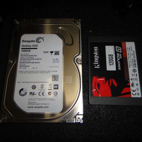 Kingston 120GB SSD+Seagate 1000GB HDD