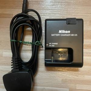 原廠電池充電器 Nikon Charger MH-25 (for Battery EN-EL15)