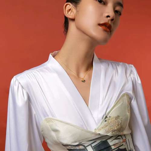 黃金項鏈女士5G足金國潮無極金可調節送女友送禮