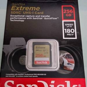 全新 SanDisk Extreme V30 U3 C10 UHS-I SDXC 記憶卡 256GB [R:180 W:130] (SDSDXV...