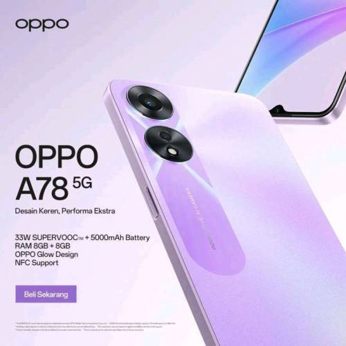 全新未開 oppo A78 5G 8+128 紫色